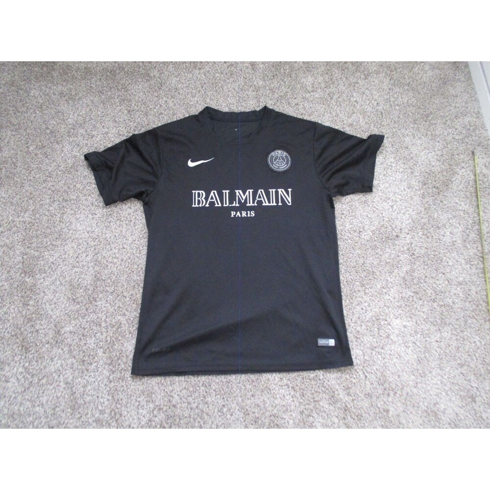 Nike Paris Saint-Germain Soccer Jersey Balmain Mens L*** black